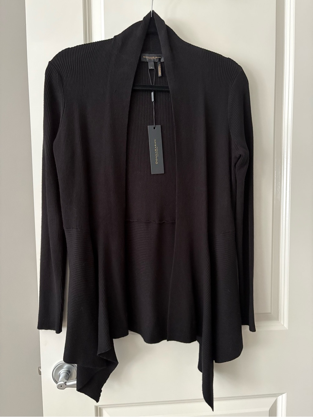 NWT Donna Karen open front sweater